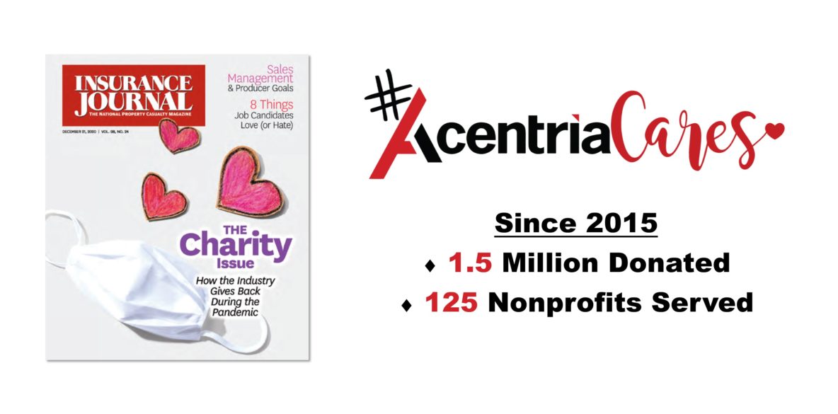 Acentria Cares in Insurance Journal